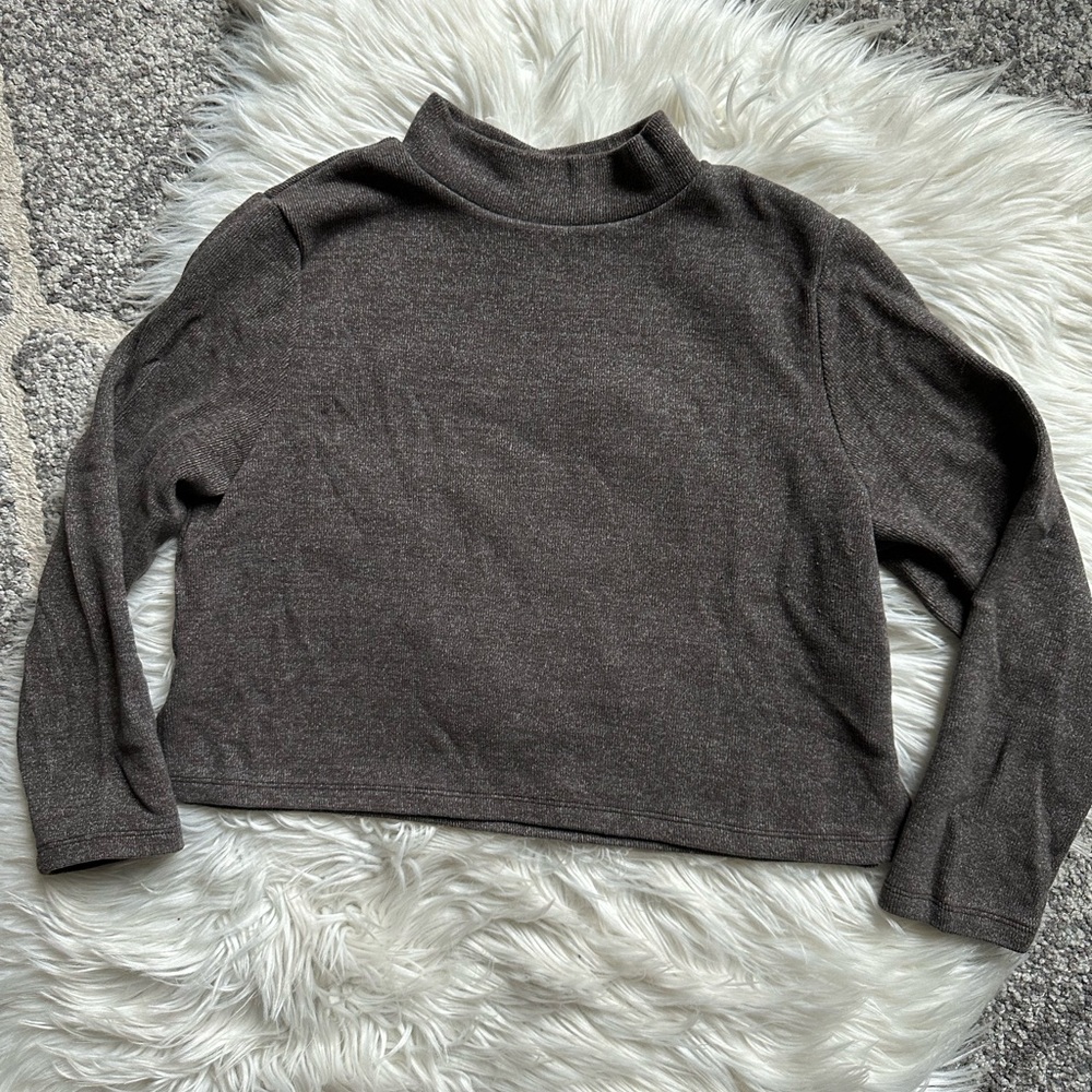 Cozy ribbed mock neck top - Picture 2 of 7